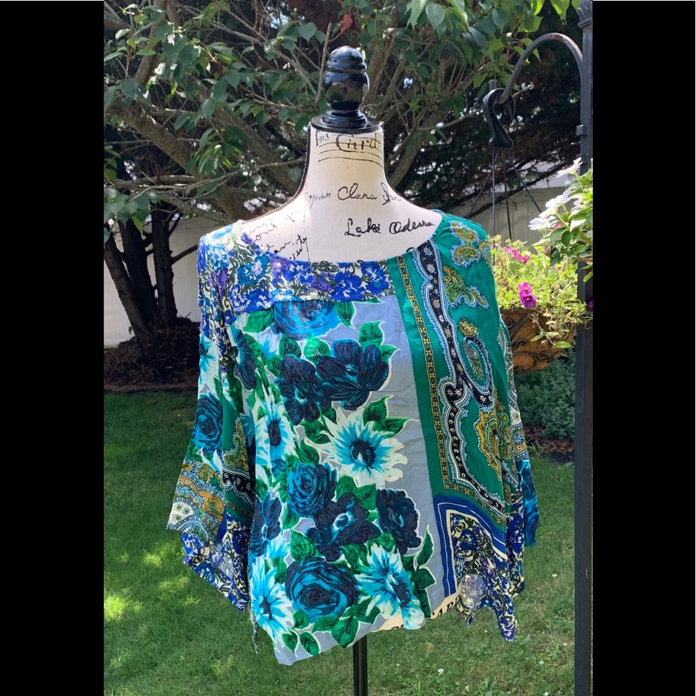 🎉ANTHROPOLOGIE -ELLERY MIXED PRINT BLOUSE - Picture 2 of 8